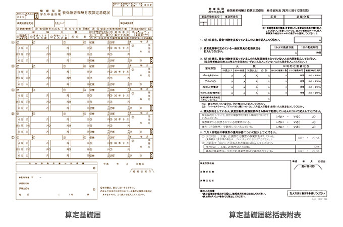 二以上勤務者 算定基礎届 記入例